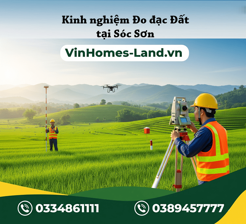 Kinh nghiệm Đo đạc Đất Sóc Sơn Hà Nội Uy Tín nhất | VinHomes-Land